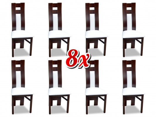 Garnitur Komplett 8x Designer Stuhl Set Esszimmer Lehn Polster Sitz Stühle Stoff