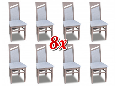 Garnitur Esszimmerstuhl Holz Polster neu Esszimmer Gruppe 8 x Lehnstuhl Sessel