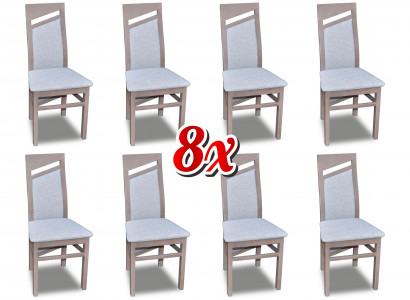 Garnitur Esszimmerstuhl Holz Polster neu Esszimmer Gruppe 8 x Lehnstuhl Sessel