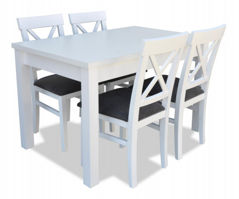 Design Holz Esszimmer Set Tisch 4x Lehn Stühle Set Garnitur Polster 5tlg Lehn