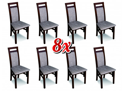 Esszimmer Stühle Textil Gruppe Garnitur Holz Set 8x Stuhl Set Sessel Garnitur