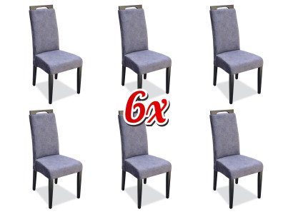 Lehnstuhl 6x Stühle Polster Textil Stoff Essgruppe Garnitur Set Komplett Design