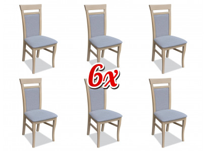 Garnitur Komplett Gruppe Wohnzimmer 6x Stück Grau Esszimmer Stuhl Set Stühle Neu