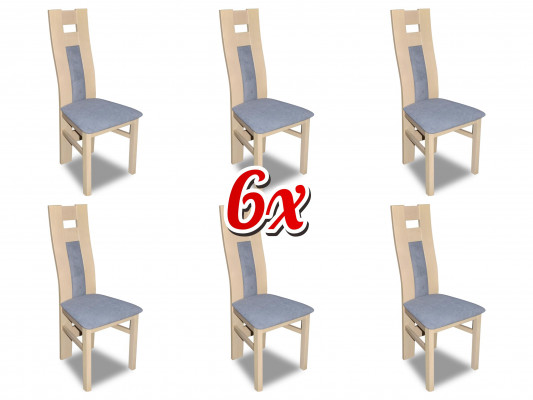 Gruppe Stoff Lehn Esszimmer Restaurant Lehnstuhl Stuhl 6x Stühle Set Sessel Neu