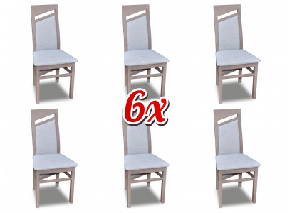 Esszimmerstuhl Stoff Polster Stühl Gastro Esszimmer Set 6x Massivholz Sessel