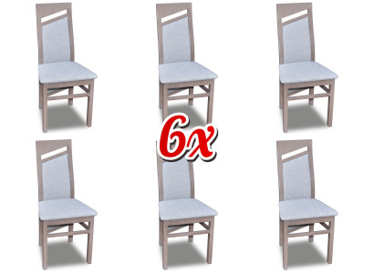 Esszimmerstuhl Stoff Polster Stühl Gastro Esszimmer Set 6x Massivholz Sessel