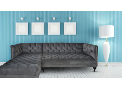Sofa Stoff Textil Sofa Couch Polster Designer Garnitur Stoffsofa Grau Couchen
