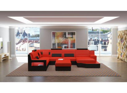 Wohnlandschaft Ecksofa Sofa Couch Polster Garnitur Ledersofa Schlafsofa