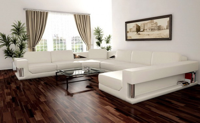 Ecksofa Polster Couch Sofa Wohnlandschaft Sitz Eck Garnitur Leder Textil PH28