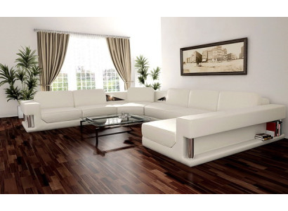 Ecksofa Polster Couch Sofa Wohnlandschaft Sitz Eck Garnitur Leder Textil PH28