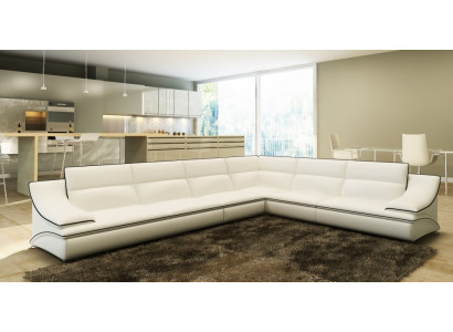Ecksofa Polster Garnitur Couch Sofa Wohnlandschaft Sitz Eck Textil Leder