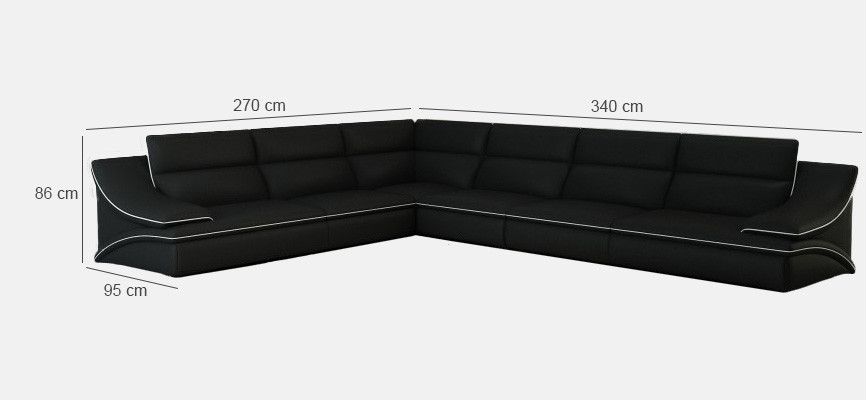 Ecksofa Polster Garnitur Couch Sofa Wohnlandschaft Sitz Eck Textil Leder