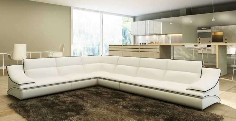 Ecksofa Polster Garnitur Couch Sofa Wohnlandschaft Sitz Eck Textil Leder