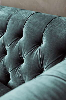 Ecksofa Chesterfield Ledersofa Sofa Couch Textil Stoff Polster Ecke Neu