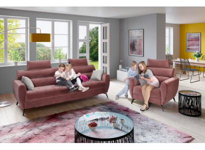 Leder Design Couch Polster Sitz 2+1 Sofa Garnituren Kunstleder Set Garnitur Neu