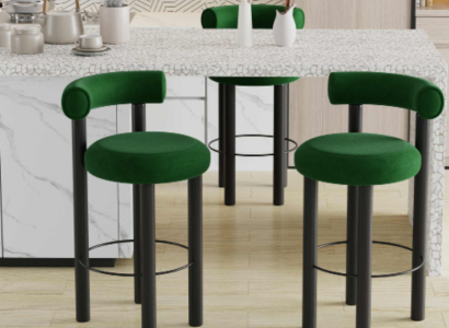 Grüner Moderner Barstuhl Designer Loungesessel Stilvoller Einsitzer