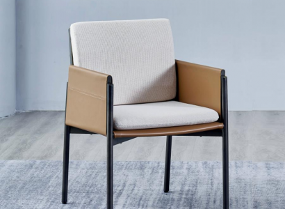 Weiß-Beiger Armlehnenstuhl Designer Stühle Polstermöbel Moderne Möbel