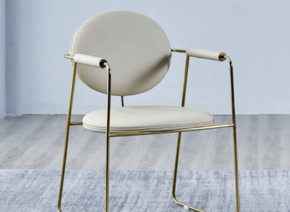 Weißer Esszimmer Stuhl Designer Edelstahlstuhl Einsitzer Moderne Möbel