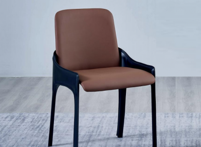 Brauner Esszimmer Stuhl Stilvoller Einsitzer Luxus Polsterstühle Stühle