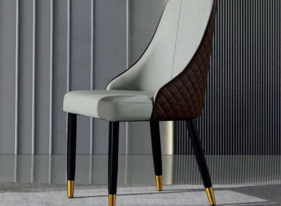 Schwarz-Grauer Esszimmerstuhl Luxuriöse Esszimmer Möbel Holzstühle Neu