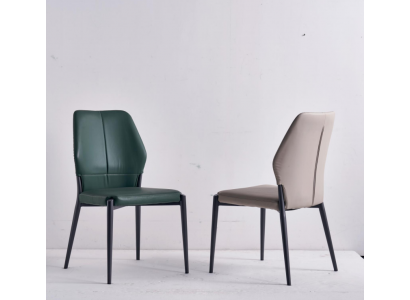 Grüner Designer Lederstuhl Moderne Esszimmerstühle Küchen Sitzmöbel Neu