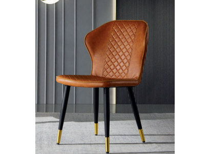 Brauner Esszimmer Stuhl Moderner 1-Sitzer Designer Einsitzer Lehnstuhl