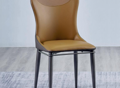 Brauner Esszimmerr Einsitzer Luxuriöse Polsterstühle Moderne Holzstühle