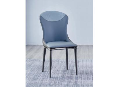 Blauer Esszimmerstuhl Ohne Arhmlehnen Holzstühle Designer Lederstühle