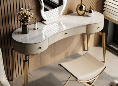 Moderner Schminktisch Schlafzimmer Möbel Frisierkommode 3x Schubladen