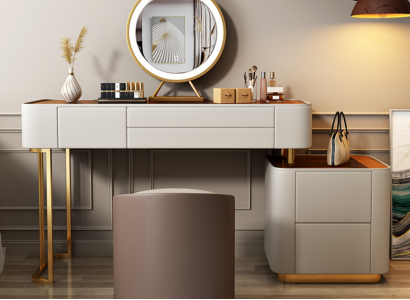 Stilvoller Weißer Schminktisch Mit Schubladen Designer Frisierkommode