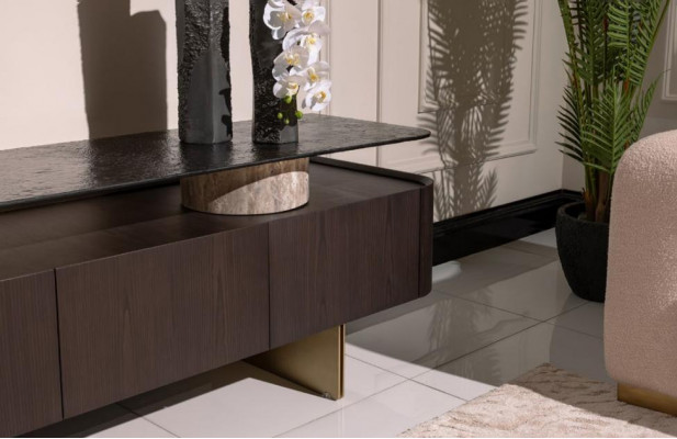 Wohnzimmer Garnitur Sofa Sessel Braun Stoff Couchtische Set 5tlg RTV
