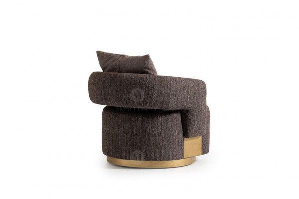 Sessel Einsitzer Sitzer Grau Holz Wohnzimmer Fernsehsessel Relaxsessel
