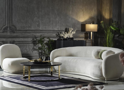 Sofagarnitur Garnitur Stoffsofa Weiß Polstersofa Modern Set 2tlg Sofa