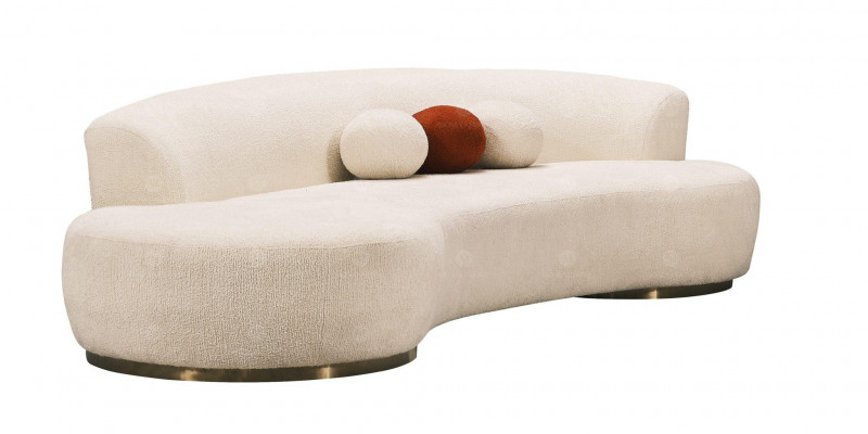 Polstersofa Dreisitzer Couch Sofa 3 Sitzer Stoffsofa Moderne Weiß