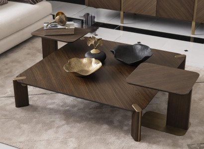 Gruppe 3tlg Couchtisch Beistelltische Kaffeetisch Braun Holz Set Tisch