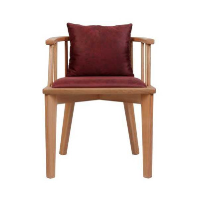 Brauner Esszimmer Stuhl Design Holzstuhl Einsitzer Polster 1-Sitzer