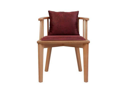 Brauner Esszimmer Stuhl Design Holzstuhl Einsitzer Polster 1-Sitzer