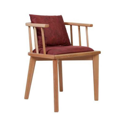 Brauner Esszimmer Stuhl Design Holzstuhl Einsitzer Polster 1-Sitzer