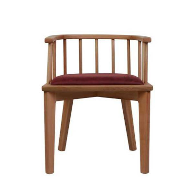 Brauner Esszimmer Stuhl Design Holzstuhl Einsitzer Polster 1-Sitzer