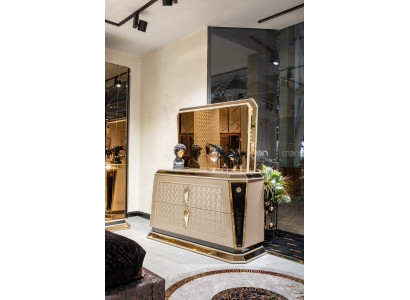 Schlafzimmermöbel Modern Luxus Kommode mit Spiegel Design Einrichtung
