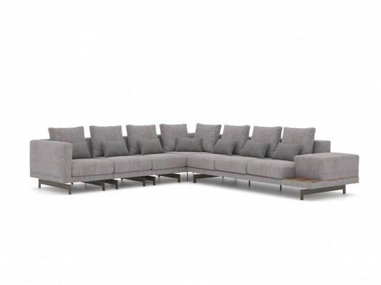 Ecksofa L-Form Wohnzimmer Einrichtung Designer Textil Sofa Modern Garnitur