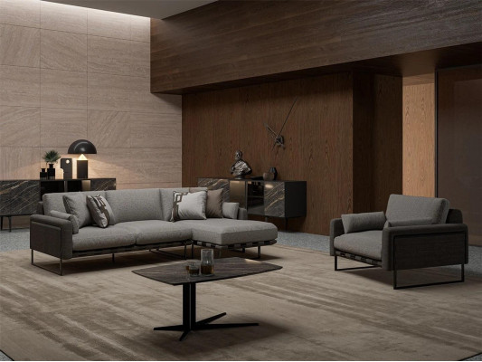 Wohnzimmer Designer Ecksofa L-Form Sessel Luxus Couchtisch Einrichtung