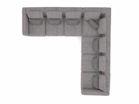 Wohnzimmer Grau Ecksofa L-Form Designer Couch Textil Möbel Polstersofa Neu