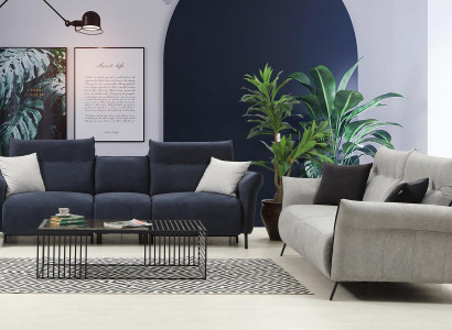 Sofagarnitur Set 2 tlg Sofa Couch Polstersessel Modern Designer Luxus Möbel