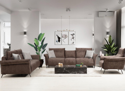 Set Wohnzimmer Sofa Couch Designer Modern Sofagarnitur Luxus Sessel Neu