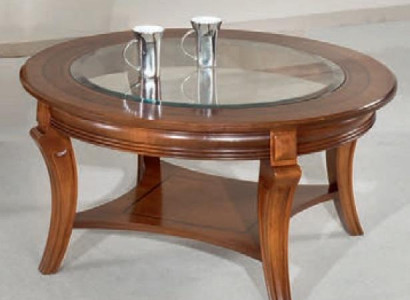 Couchtisch Holztisch Design Tische Italienische Möbel Glastisch Rund Tisch Braun