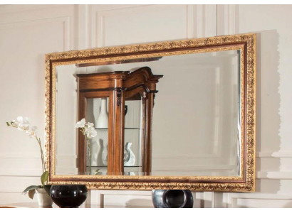 Italienische Klassischer Designer Spiegel Möbel Wandspiegel Holz Gold Möbel Neu