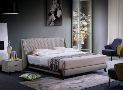 Komplettes Schlafzimmer Set Bett 2x Nachttisch 3 tlg. Sets Designer Luxus