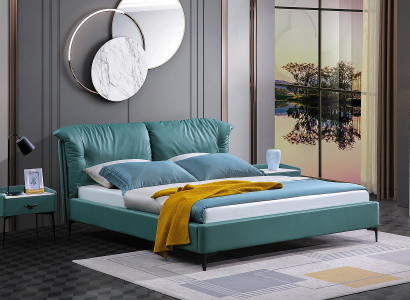 Design Bett Betten Textil Leder Hotel Luxus Polster Ehe Doppel Neu Schlafzimmer.