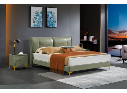 Designer Polsterbett Bett Betten Stoff Holz Deko Luxus Doppelbett Ehebett